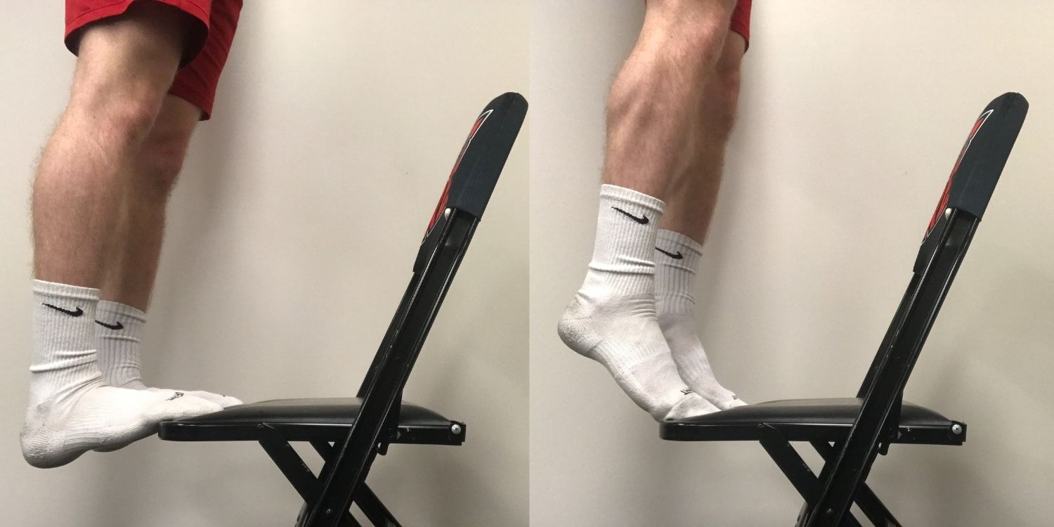 Photo of calf raise exercise to prevent shin splints