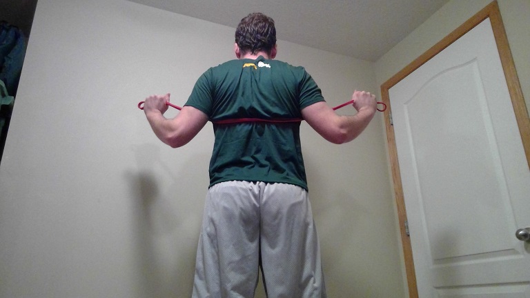 Photo of a Banded Pushup Position Form